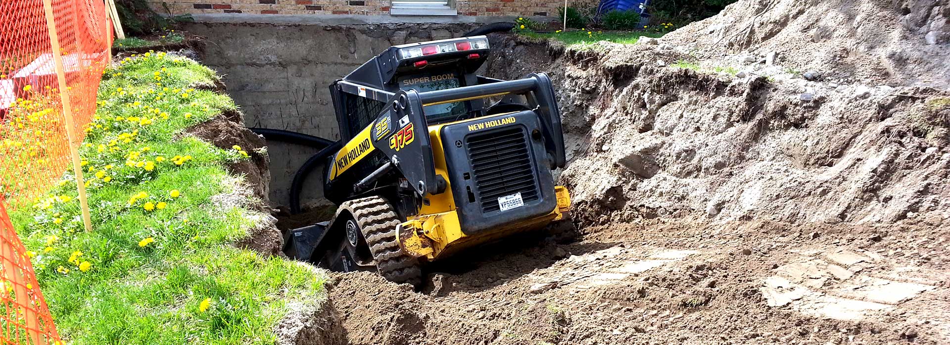 Excavation pour drainage